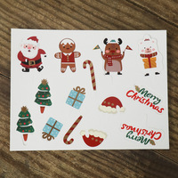 Boîte cadeau de Noël de luxe faite à la main, étiquettes autocollantes DIY, gaufrage, revêtement UV, lamination brillante, doublure en plastique, design d'emballage