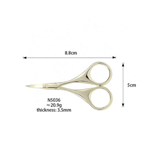 Ciseaux de beauté haute performance pour manucures en salon, en acier inoxydable durable avec lame incurvée et tranchante pour les cuticules et les ongles - Product Image 2