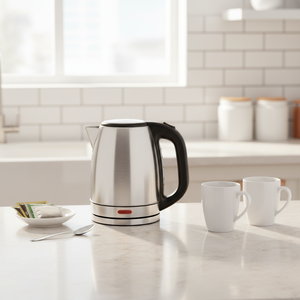 Aço Inoxidável de Grau Alimentício <span class=keywords><strong>360</strong></span> °   Chaleira Elétrica com Base Rotativa 1.7L Grande Capacidade Desligamento Automático Proteção Contra Fervura a Seco para Uso Doméstico - Product Image 4