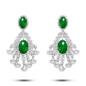 EXITOSO <strong>Emerald</strong> Luxury African <strong>Jewelry</strong> <strong>Sets</strong> for Women Wedding Party Zircon Crystal Dubai Bridal <strong>Jewelry</strong> <strong>Set</strong> Gift - Product Image 3