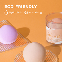 Éponge de maquillage ultra douce en forme de pêche, sans latex, végane, pour fond de teint liquide et maquillage quotidien