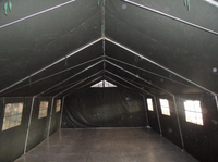 Tente militaire robuste en PVC 600 g/m² avec structure en acier pour 20 personnes, idéale pour la Zambie, le Rwanda, le Malawi, le Ghana, l'Angola, 6x9 m
