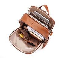 Sac d'ordinateur portable de voyage personnalisé haut de gamme pour hommes 13/14/15/16 pouces sac à dos pour ordinateur portable en cuir étanche pour hommes