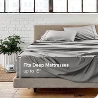 Ensemble de draps en polyester faciles à poser, sans plis, ensemble de literie 4 pièces pour hôtel