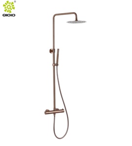 Khai Bình Qioio Thép Không Gỉ 304 Brushed Tắm Tiếp Xúc Với 2-Chức Năng Tĩnh Nhiệt Shower Mixer Cột - Product Image 2