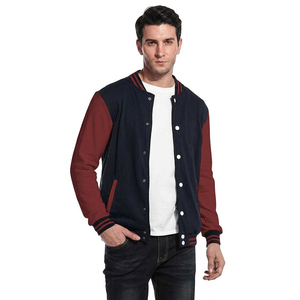 Veste universitaire en cuir pour homme, style cool, collection hiver 2025, modèle bomber de baseball, personnalisable, vente chaude - Product Image 1
