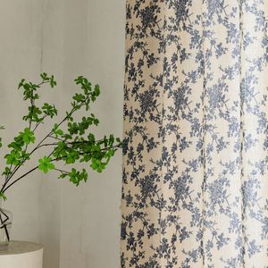 Style nord-américain petite fenêtre rideaux transfrontalier gland café demi rideaux coton lin impression pour balcon <span class=keywords><strong>baie</strong></span> vitrée - Product Image 4