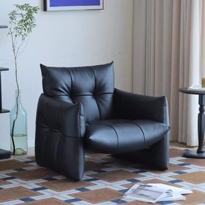 Canapé minimaliste moderne à une place avec <span class=keywords><strong>fauteuil</strong></span> en tissu chenille bleu, canapé design pour la maison - Product Image 6