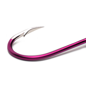 เบ็ดตกปลา Aohu สีชมพู ฟันแบน แบบ Ise Ni ติดท่อ มีเงี่ยง สำหรับตกปลาในน้ำจืด ทะเลสาบ  ผ่านการลับคมด้วยสารเคมี - Product Image 3