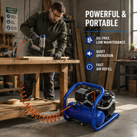 Compresseur d'air à piston oscillant haute pression 21V, capacité 3L, refroidi, silencieux, souffleur de poussière, micro-compresseur d'air portable