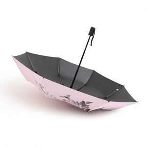 Parapluie pare-soleil automatique, protection UV, design pliable avec motif de fleurs de pivoine - Product Image 4