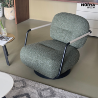 Sillón Giratorio de Lujo NORYA, Diseño Italiano, Sillón Individual, Sillón Acolchado Acogedor para Hotel u Oficina