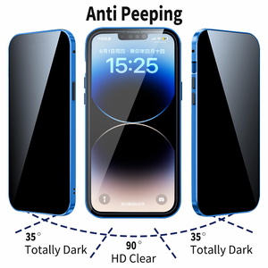 Anti Peeping Magnétique Double Confidentialité Métal Bumper Glass Case pour Iphone 13 14 15 <span class=keywords><strong>Pro</strong></span> <span class=keywords><strong>Max</strong></span> pour Samsung <span class=keywords><strong>Galaxy</strong></span> S10 S20 S21 <span class=keywords><strong>S22</strong></span> - Product Image 5