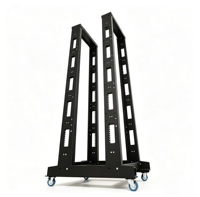 Rack ouvert à deux colonnes et double rail de 19 pouces, 12U, 550*600*600MM, en acier laminé à froid SPCC, profondeur 600 mm, mobile.