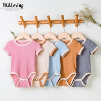 Neuer Sommer-Baby-Dreiecksbody Einfarbig Niedlicher Modischer Säuglings-Strampler Weich Bequem Atmungsaktiv Baby Mädchen Jungen Kleidung