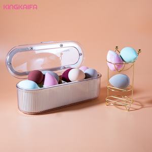 Benutzer definierte tragbare Wasser tropfen Reise Multi Farbe Vegane Eier Latex Free Soft Beauty Makeup Puff Schwamm - Product Image 1