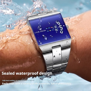 Reloj <span class=keywords><strong>de</strong></span> Pulsera LOUIE JUELEN, Modelo Popular <span class=keywords><strong>de</strong></span> 36 mm, Caja <span class=keywords><strong>de</strong></span> Aleación <span class=keywords><strong>de</strong></span> Moda, Resistente al Agua hasta 30 m, Reloj <span class=keywords><strong>de</strong></span> Cuarzo Cuadrado <span class=keywords><strong>de</strong></span> <span class=keywords><strong>Lujo</strong></span> para <span class=keywords><strong>Hombre</strong></span>, Correa <span class=keywords><strong>de</strong></span> Acero Inoxidable - Product Image 5
