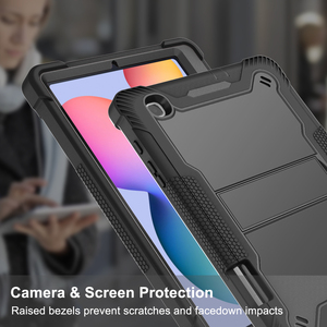 Étui antichoc 3 en 1 pour <span class=keywords><strong>tablette</strong></span> <span class=keywords><strong>Samsung</strong></span> Galaxy Tab <span class=keywords><strong>S6</strong></span> <span class=keywords><strong>Lite</strong></span> / A7 10.4 pouces (2022/2024) avec porte-crayon et béquille intégrée - Product Image 2