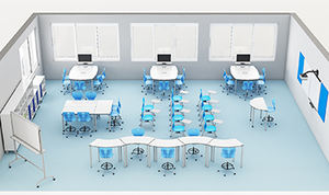 Chaise en plastique ergonomique pour salle de classe du lycée - Product Image 6