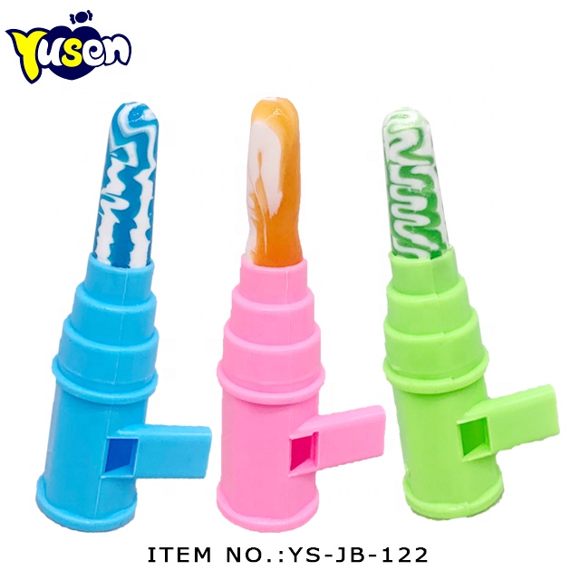 Сюрприз Красивая игрушка для девочек леденец Забавный красочный свисток Помада Форма жесткий леденец
