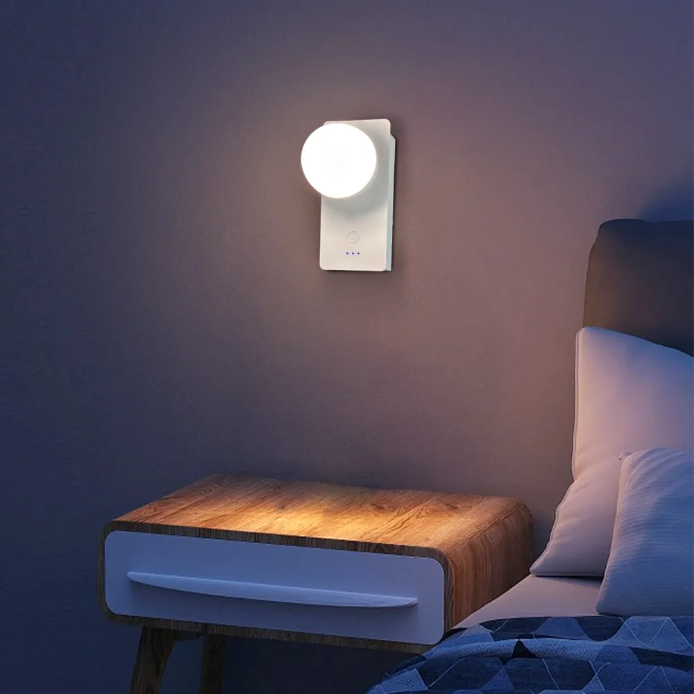 Neuer Stil 4000 mAh Schlafzimmer-USB-Wiederaufladbare Lampe Nachttisch-Moderne Led-Lampe Tisch-Schnurlose Wandlampe