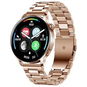 1.28Inch Ronde Aangepaste Smartwatch Met Games Bt Call Hartslagmeter Ak37 Smart Watch Sportarmband Calorieën Horloges