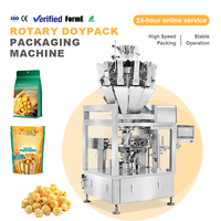 Machine d'emballage rotative à grande vitesse pour sachets préformés, machine de remplissage et de scellage pour pop-corn, chips de pommes de terre, biscuits