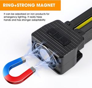 Lampe de fitness multifonctionnelle rotative 5 modes pour camping, atelier, éclairage de réparation automobile, lampe COB pliable IP65 - Product Image 5