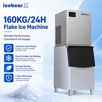Machine à glace en flocons de 160 kg/jour avec certification CE, idéale pour la transformation de la viande, le refroidissement de la volaille, les hôtels et les restaurants