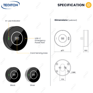 Tediton Hotel Safe Public Mode Gabinete <span class=keywords><strong>Locker</strong></span> <span class=keywords><strong>Lock</strong></span> TTlock Rfid <span class=keywords><strong>NFC</strong></span> <span class=keywords><strong>Lock</strong></span> Storage <span class=keywords><strong>Locker</strong></span> Gabinete con cerradura eléctrica - Product Image 6