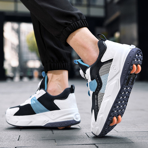 <span class=keywords><strong>Chaussures</strong></span> de roller à <span class=keywords><strong>roulettes</strong></span> amovibles 4 roues tendance pour étudiants, enfants et adolescents - Product Image 3