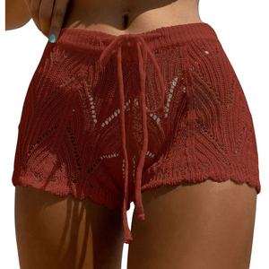 Mini-jupe de plage en crochet 3D personnalisée pour femme, style bohème, avec cordon de serrage, tricotée ajourée, idéale comme cache-maillot de bain - Product Image 6