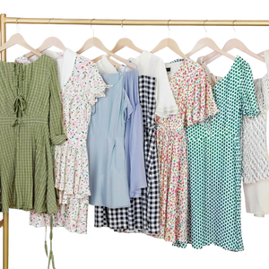 Nouvelles robes d'été pour femmes, robes à bretelles et jupes en coton, mélange polyester/coton, vente en gros à bas prix - Product Image 5