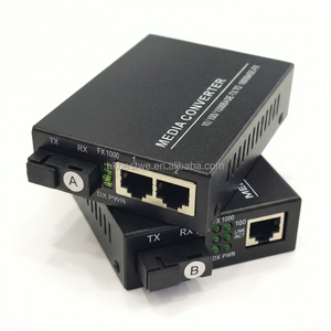 Convertisseur de média fibre optique Gigabit 1SC vers 2RJ45 + 1SC vers 1RJ45 Monomode Simplex SC 10/100/1000Mbps 3KM Paire A/B - Product Image 3
