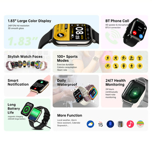 Montre connectée C7Pro carrée en TPU avec écran tactile HD, prise en charge <span class=keywords><strong>Android</strong></span>, autonomie de 7 jours, appels, moniteur de fréquence cardiaque, <span class=keywords><strong>podomètre</strong></span> - Product Image 4