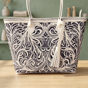 Bolso de Mano de Cuero Genuino para Chicas a la Moda, con Cierre, Impermeable, Gran Capacidad, Ligero, Ecológico, Diseño Personalizado con Grabado - Product Image 1