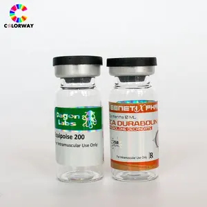 wholesale 1/2/3/5/10/15/20/50ml sterile injection glass vials sealed with rubber stopper