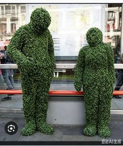 Escultura Topiaria con Forma Humana de Flamenco, Figura de Planta Verde Artificial, Estatua para Decoración de Paisajes Exteriores, Calles, Centros Comerciales y Plazas - Product Image 2