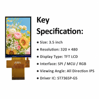 Module LCD TFT personnalisé de 3,5 pouces, 320*480, grand angle de vision, pour équipement de mesure portable