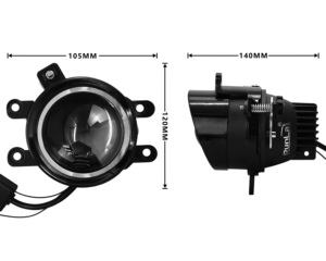 Đèn sương mù Bi <span class=keywords><strong>LED</strong></span> Projector Lens 3.0 12V 50W 5000lm cho <span class=keywords><strong>VW</strong></span> Jetta H11 ba màu 6500K - Product Image 2