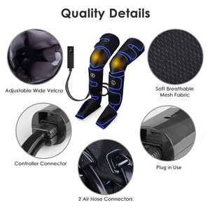 Masajeador de piernas de compresión de aire para masaje de muslo y pantorrilla de pie simulado con productos de relajación de pies y piernas de calor - Product Image 6