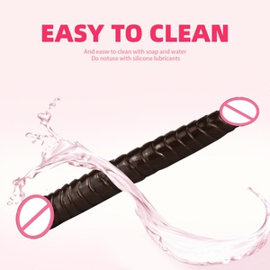 Scarletsin D-31 <span class=keywords><strong>Dildo</strong></span> de Gel Realista de Doble Cabeza de TPE con Orificio <span class=keywords><strong>Anal</strong></span> y 100% Impermeable para la Masturbación Femenina y el Orgasmo Lésbico - Product Image 2