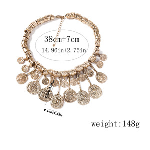 Collar de mujer de aleación con colgante de borla de tendencia Retro - Product Image 2