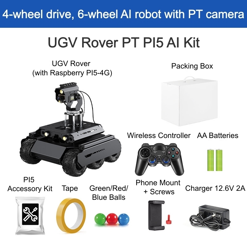 Kit PT UGV Rover PI5-4G