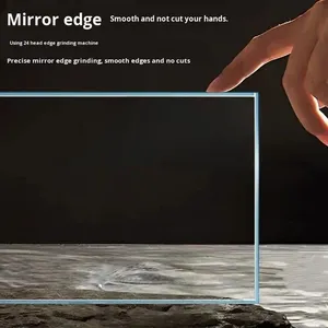 Aquarium en verre ultra-clair de luxe moderne, réservoir écologique à angle droit, paysage <span class=keywords><strong>aquatique</strong></span>, betta, poissons rouges, tortue, plantes aquatiques, extérieur - Product Image 4