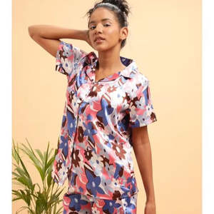 Pijamas de Manga Corta 100% Algodón para Mujer, Ropa de Dormir con Lindos Dibujos Animados, Ropa para el Hogar, Primavera, Verano, Otoño, Invierno, Suave, de Secado Rápido - Product Image 2