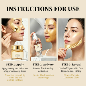 Mascarilla Facial Peel-Off de Oro 24K de Korea Clean Beauty, Antienvejecimiento, Limpieza Profunda, Reafirmante, Activador de la Piel, Set Revitalizante Juvenil - Product Image 5