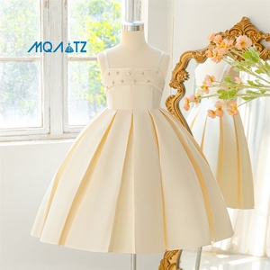 MQATZ S Summer Party Dress Satin Elegant <strong>Kids</strong> Frock Formal Princess Dresses Baby Girl First Birthday Dress Wedding Dresses - Product Image 2