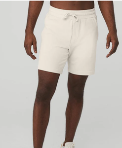 Pantalones cortos de gimnasio con cintura elástica y cordón bolsillos traseros de LICRA de algodón con logotipo personalizado de alta calidad - Product Image 1