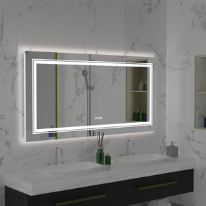 Drop Shipping 120x60cm Doppel licht Rahmenloses LED-Licht Ganzkörper spiegel mit 3-Farben-Licht für Bad/Salon/Ankleide zimmer - Product Image 5